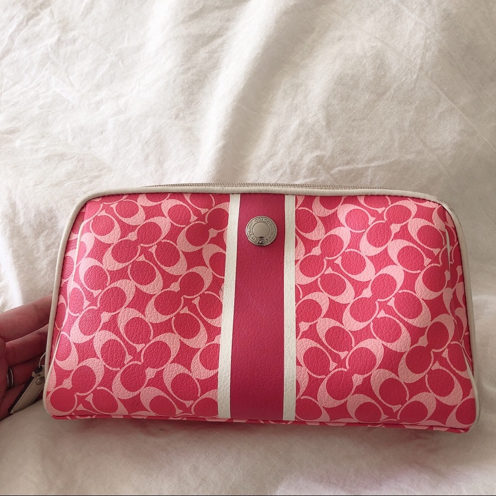 coach pouch/bag - with free coach mirror as a gift